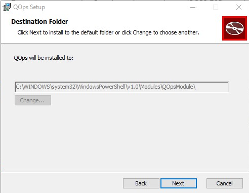 QOps setup: destination folder